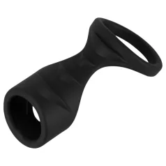 Erecto - anello fallico 2in1 - silicone nero