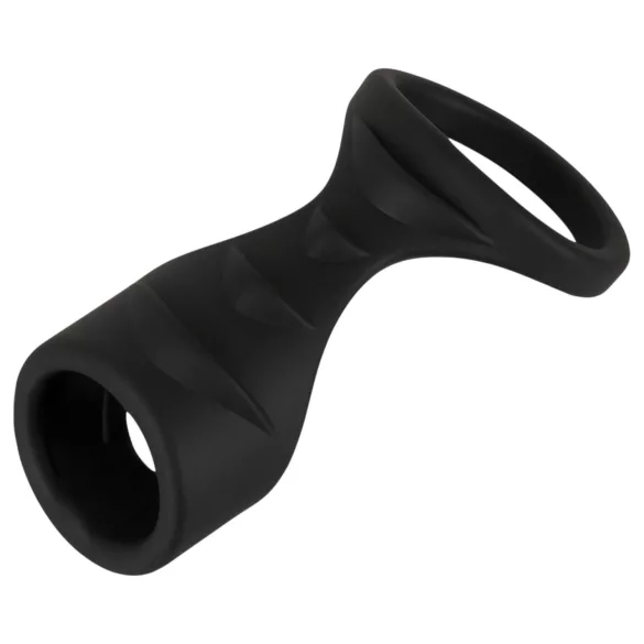 Erecto - anello fallico 2in1 - silicone nero