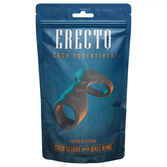 Erecto - anello fallico 2in1 - silicone nero