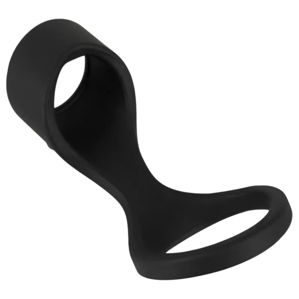 Erecto - anello fallico 2in1 - silicone nero