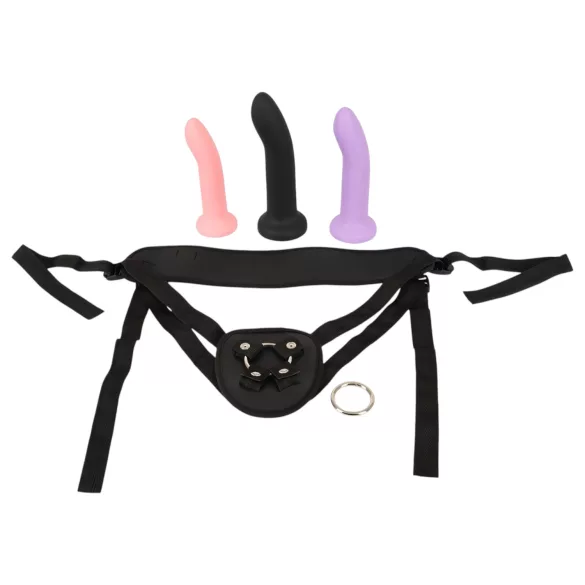 You2Toys - dildo con imbracatura - set - nero