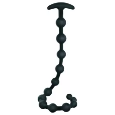 Black Velvets - dildo anale con perle (nero)