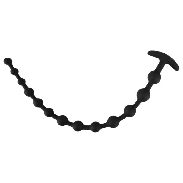 Black Velvets - dildo anale con perle - silicone nero