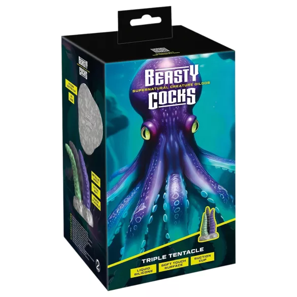 Beasty Cocks - dildo triplo tentacolo - silicone