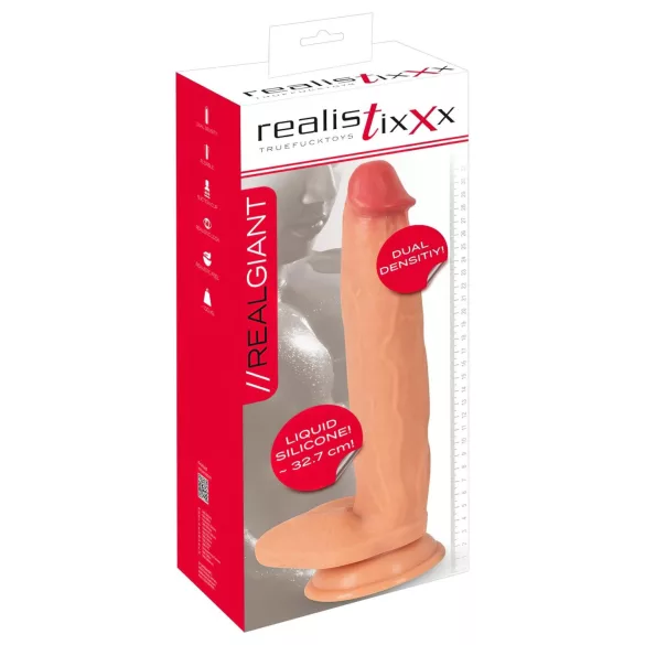 Realistixxx Real Giant - dildo realistico grande con testicoli - colore naturale