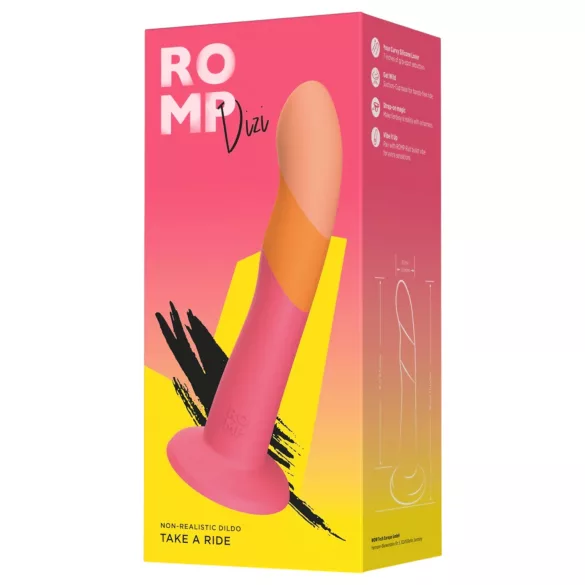 ROMP Dizi - dildo flessibile in silicone - rosa arancione
