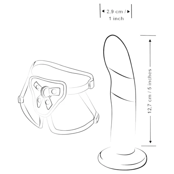 ROMP Piccolo - set pegging - anale - silicone nero blu