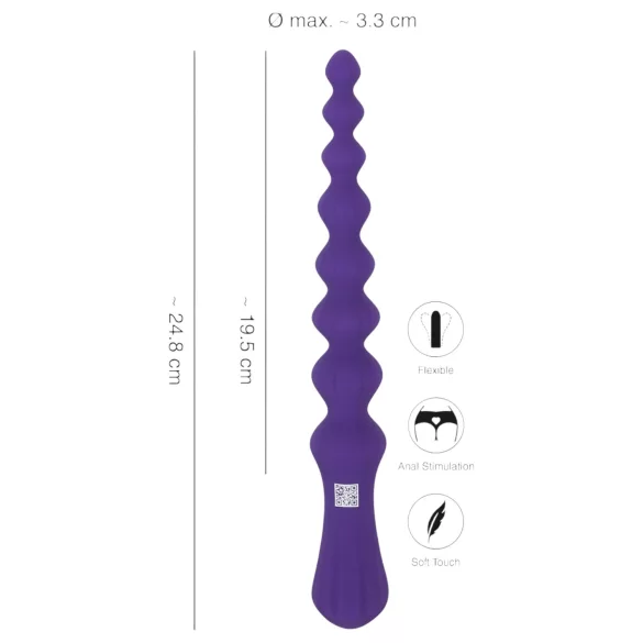You2Toys - Dildo anale flessibile a sfere - silicone viola