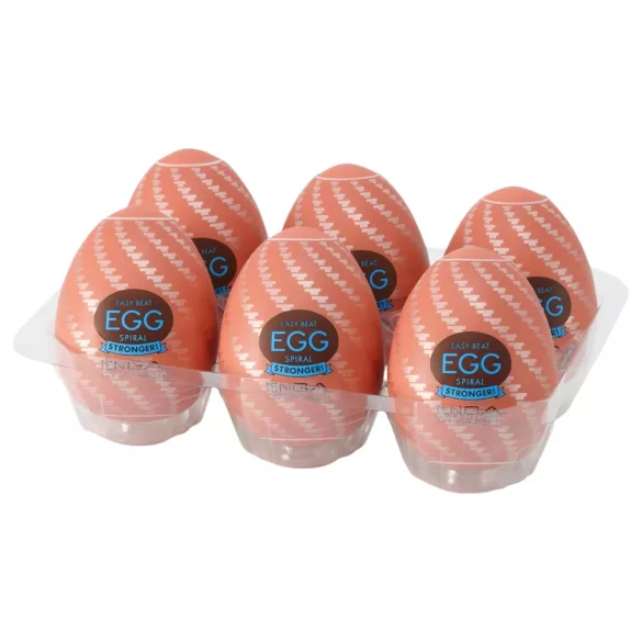 TENGA Egg Spiral Stronger - masturbatore uomo forma uovo - confezione 6 pezzi