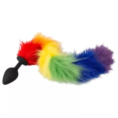 You2Toys - plug anale in silicone con coda (arcobaleno)