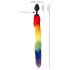 You2Toys - plug anale in silicone con coda (arcobaleno)