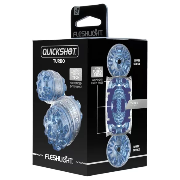 Fleshlight Quickshot Turbo - masturbatore da viaggio - blu