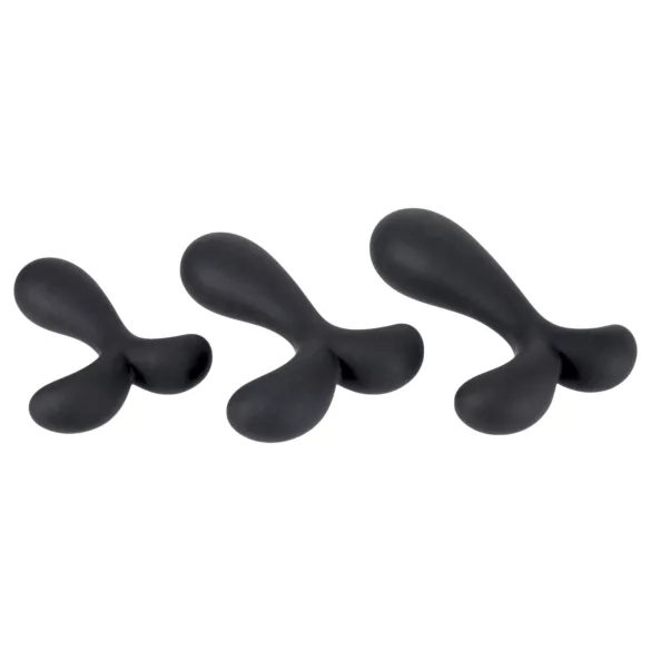 ANOS - set di plug anali per allenamento - silicone nero