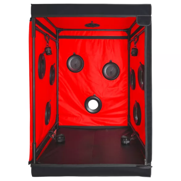 Secretdome - cabina del sesso BDSM con aperture (nero)