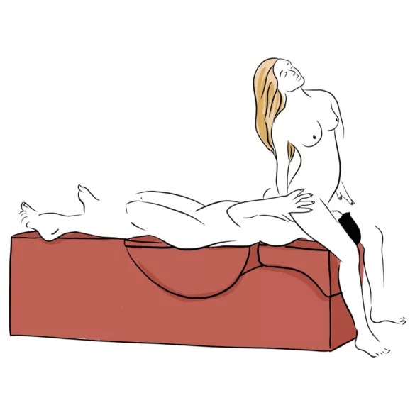 Chaise longue reclinabile Liberator Aria Flip - mobile per il sesso (nero)