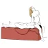 Chaise longue reclinabile Liberator Aria Flip - mobile per il sesso (nero)