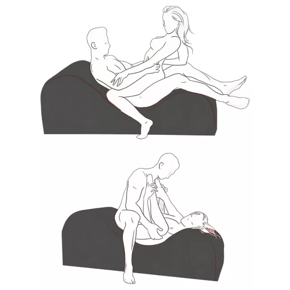 Chaise longue reclinabile Liberator Aria Flip - mobile per il sesso (nero)
