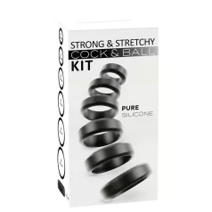 You2Toys - set di anelli per pene e testicoli (nero) - 6 pz
