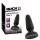 Black Velvets - plug anale in silicone con ventosa (nero) - S