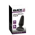 Black Velvets - plug anale in silicone con ventosa (nero) - M