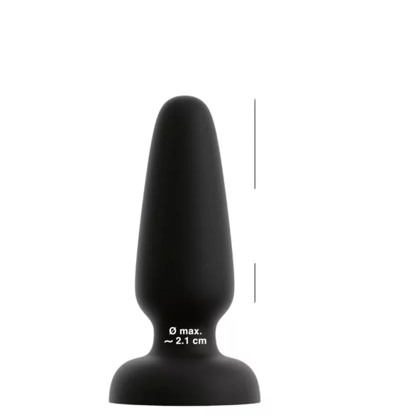 Black Velvets - plug anale in silicone con ventosa (nero) - M