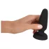 Black Velvets - plug anale in silicone con ventosa (nero) - M