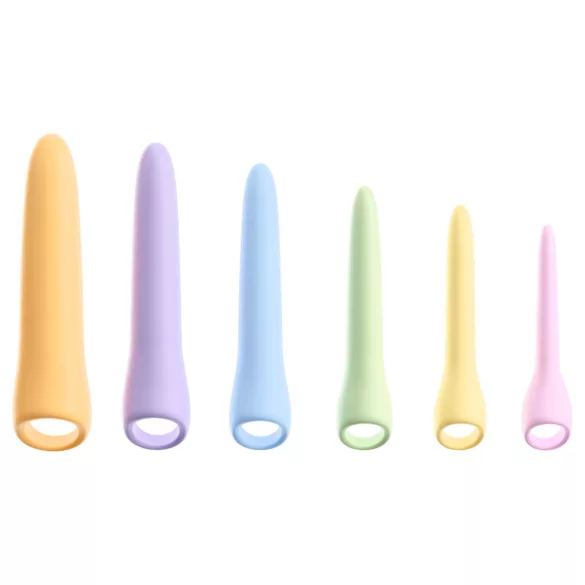 You2Toys Six in a Row 2.0 - Set di 6 dildo e dilatatori in silicone (colorati)