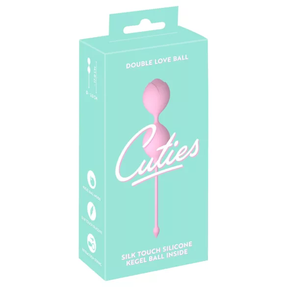 Cuties - palline geisha in silicone a doppia sfera (rosa)