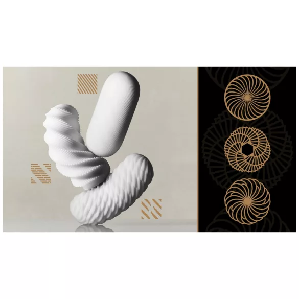 TENGA 3Dx Spiral - masturbatore a spirale (bianco)