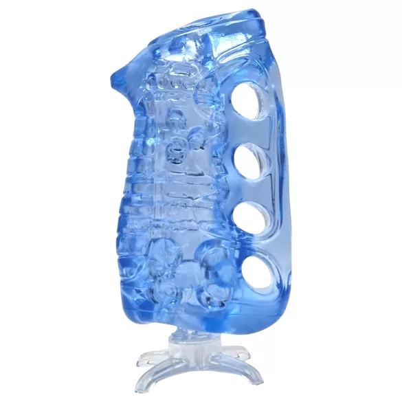 Fleshlight Fleshskins Grip Blue Ice - masturbatore aperto su due lati (blu)