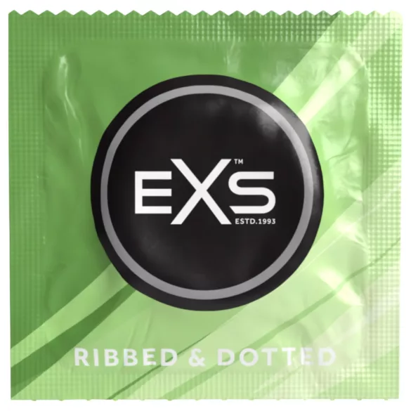 EXS - preservativi stimolanti puntinati e rigati - 12 pezzi
