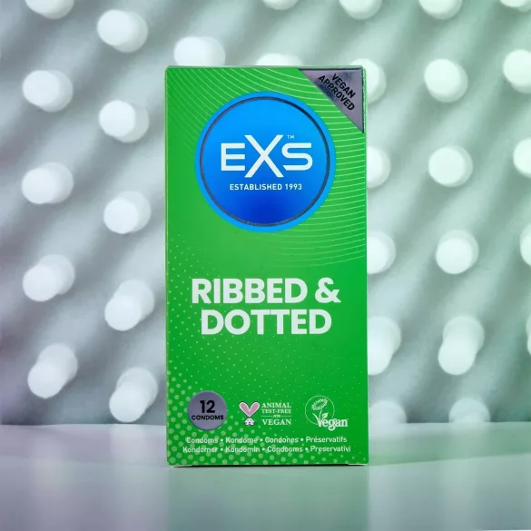 EXS - preservativi stimolanti puntinati e rigati - 12 pezzi