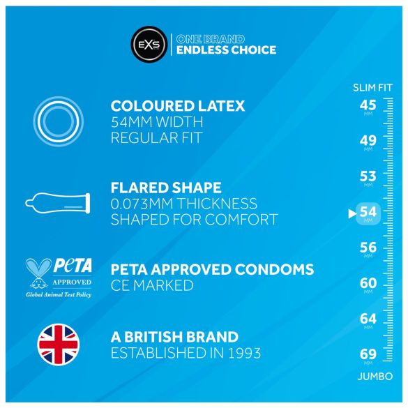 EXS Black - preservativi in lattice - nero - 12 pezzi