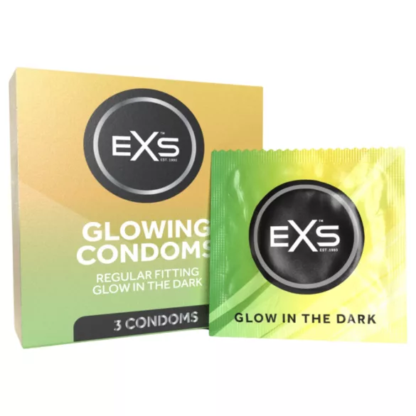 EXS - preservativo fluorescente - confezione da 3
