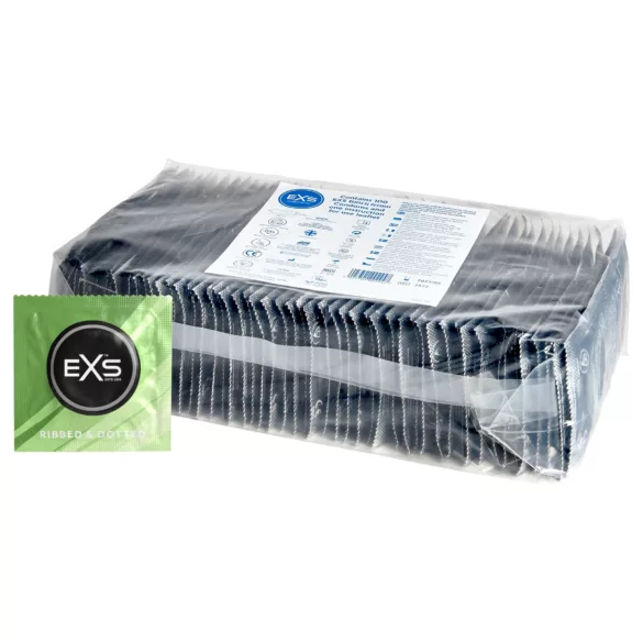 EXS Ribbed & Dotted - preservativi rigati e puntinati (100 pz)