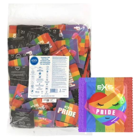 EXS Pride - preservativi in lattice - confezione da 144 pezzi