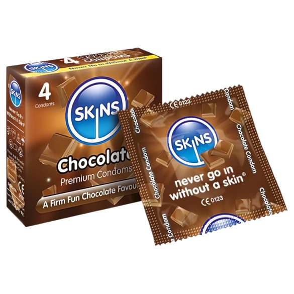 Skins - preservativi al cioccolato - 4 pezzi