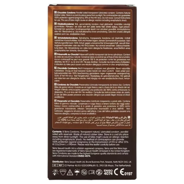 Skins - preservativi al cioccolato - 8 pezzi