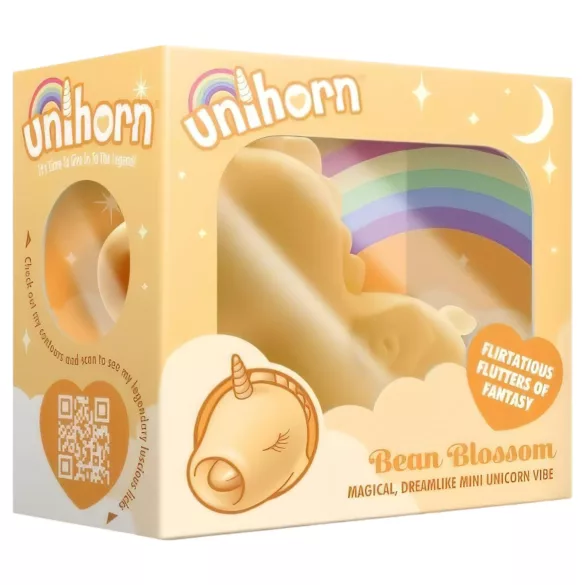 Unihorn Bean Blossom - stimolatore clitorideo ricaricabile unicorno - giallo