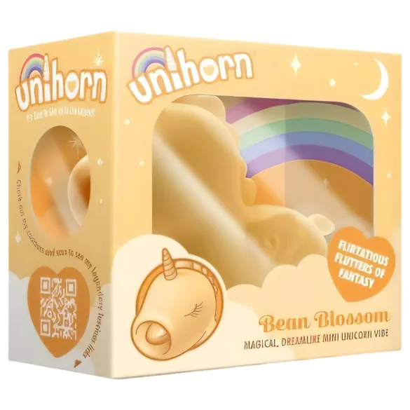 Unihorn Bean Blossom - stimolatore clitorideo ricaricabile unicorno - giallo