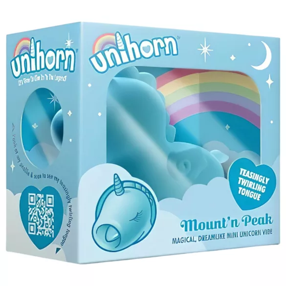 Unihorn Mount'n Peak - stimolatore clitorideo ricaricabile - silicone blu