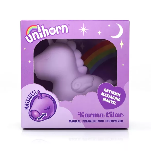 Unihorn Karma - vibratore clitorideo ricaricabile unicorno - silicone viola