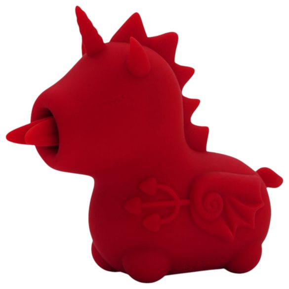 Unihorn Blaze Diablo - Stimolatore a Forma di Unicorno Ricaricabile (Rosso)