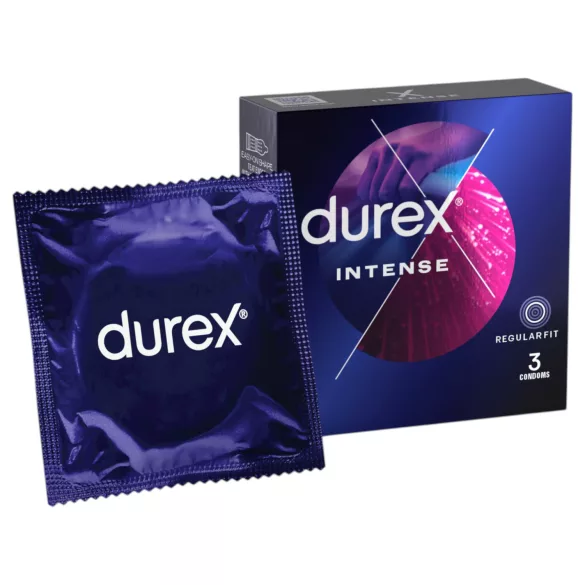 Durex Intense - preservativi stimolanti con rilievi e punti - 3 pezzi