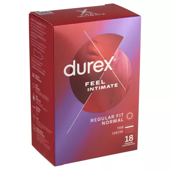 Durex - preservativi ultrasottili - feel intimate - 18 pezzi