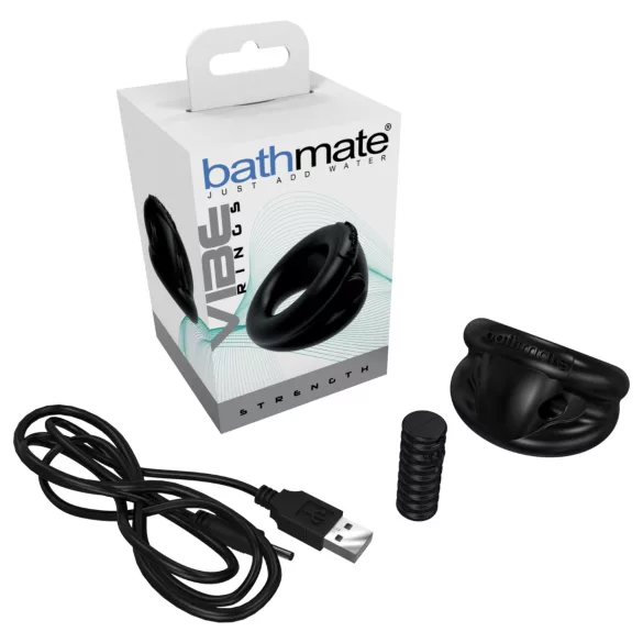 Bathmate Vibe Ring Strength - anello vibrante per pene ricaricabile (nero)