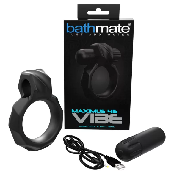 Bathmate Maximus Vibe 45 - anello vibrante per pene ricaricabile (nero)