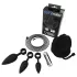 Bathmate Anal Training Plugs Vibe - set di plug anali vibranti (nero)