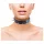 Rouge - collare in vera pelle con borchie - nero