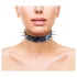 Rouge - collare in vera pelle con borchie - nero